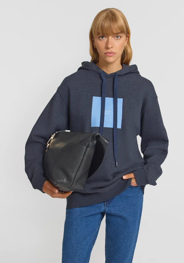 WOODS UNISEX HOODIE | NAVY MARLE