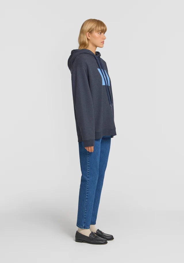 WOODS UNISEX HOODIE | NAVY MARLE