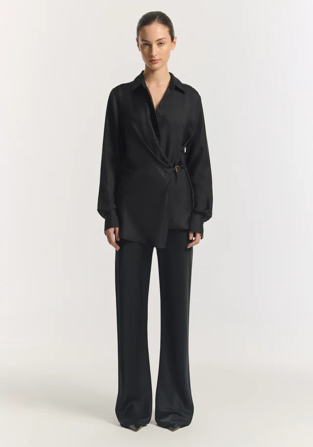 HERCULES WRAP SHIRT | BLACK