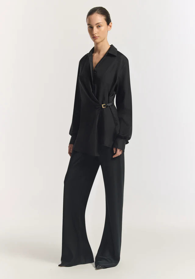 HERCULES WRAP SHIRT | BLACK