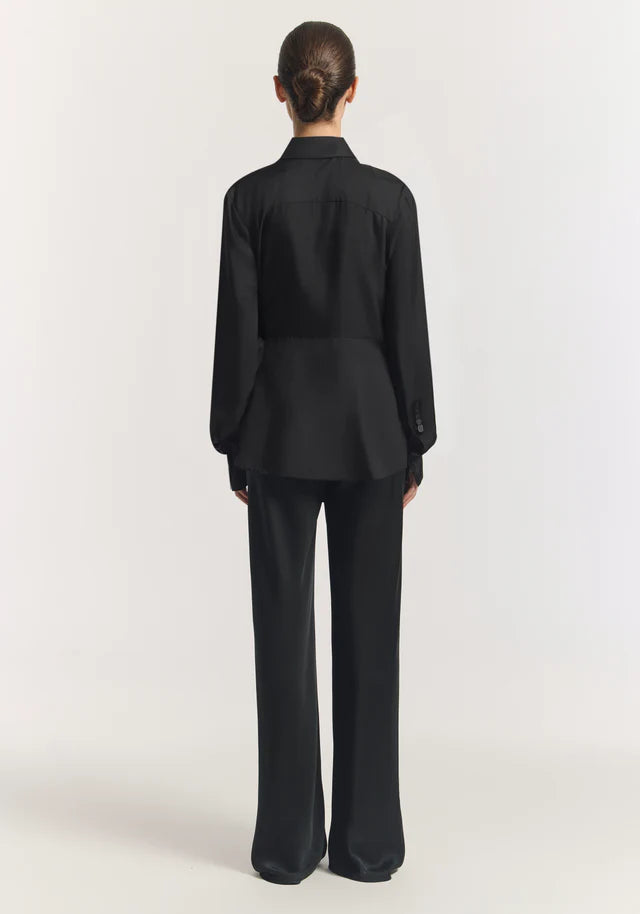 HERCULES WRAP SHIRT | BLACK
