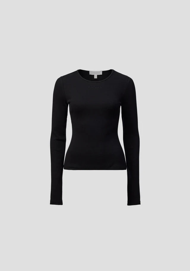 WOODS RIB LONGSLEEVE TEE | BLACK