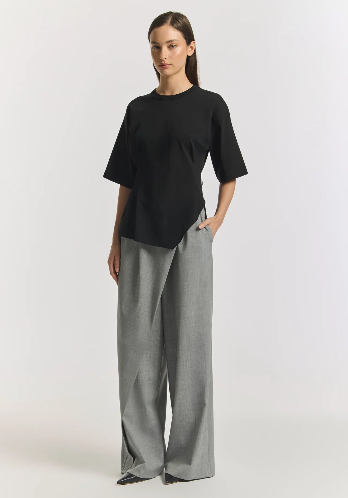 ARIES PONTE TEE | BLACK