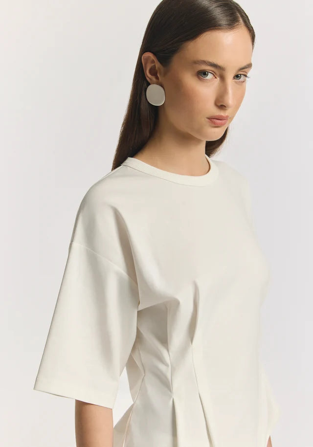 ARIES PONTE TEE | IVORY