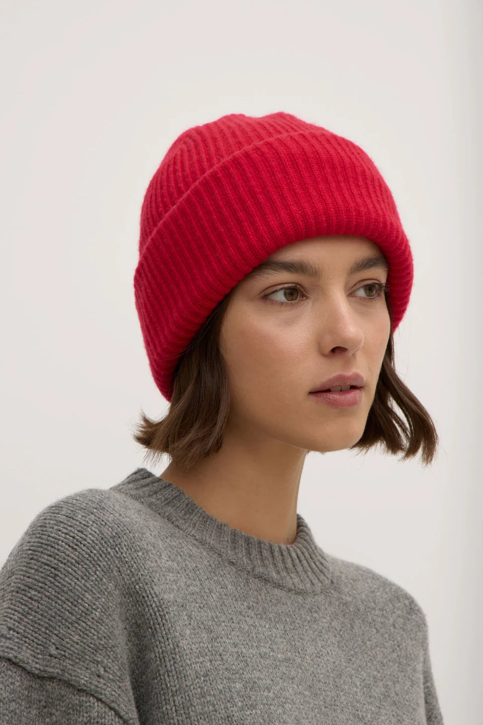 WOOL CASHMERE BEANIE | DARK CHERRY