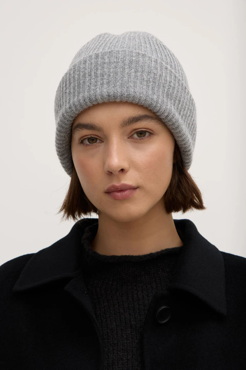 WOOL CASHMERE BEANIE | GREY MARLE