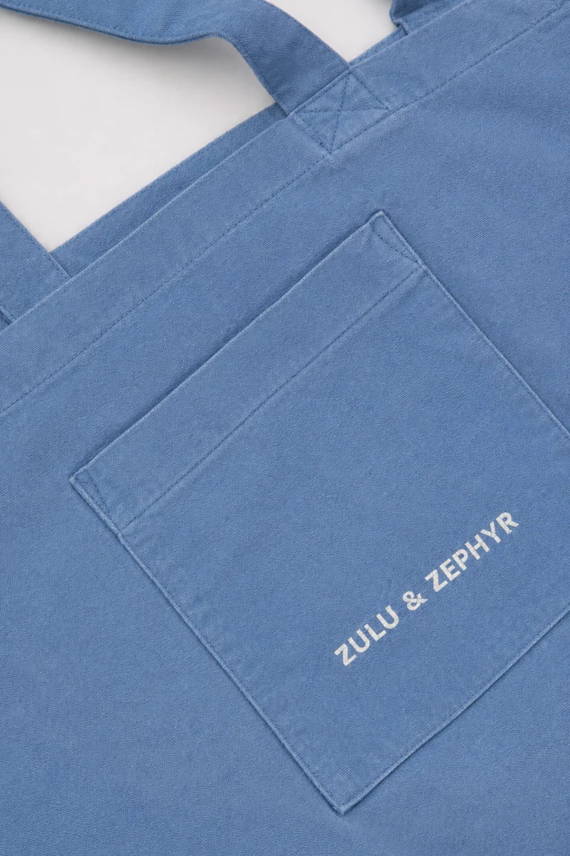 COTTON CANVAS TOTE BAG | DENIM