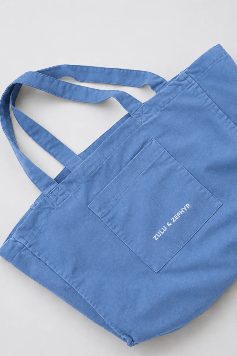 COTTON CANVAS TOTE BAG | DENIM