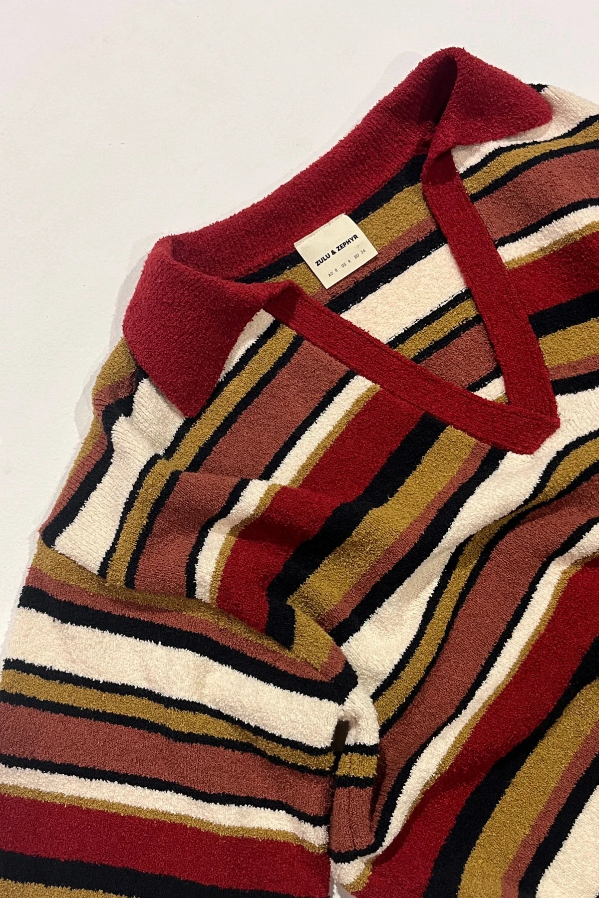 TEXTURED KNIT SHIRT | EARTH STRIPE
