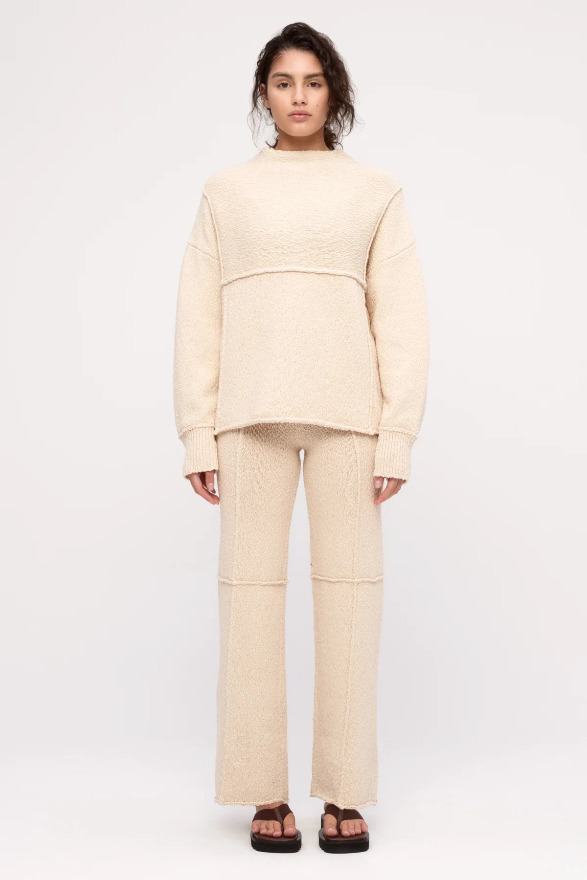BOUCLE KNIT JUMPER | COCONUT