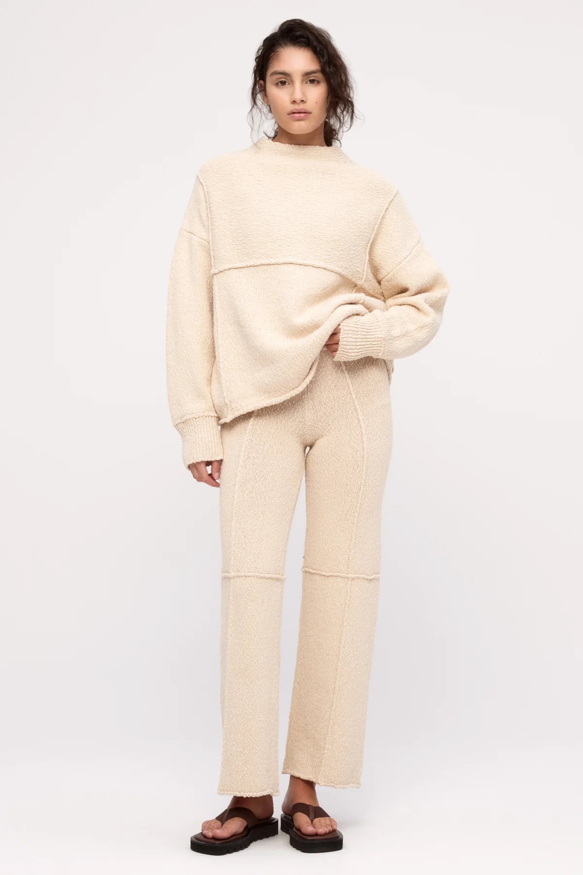 BOUCLE KNIT JUMPER | COCONUT