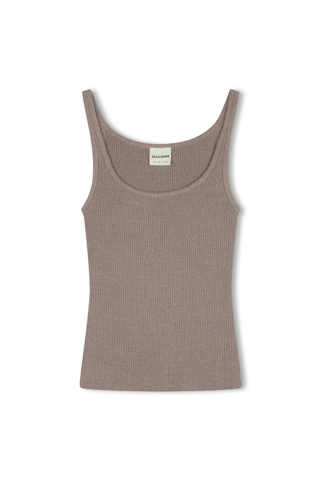 PEWTER RIB KNIT TANK