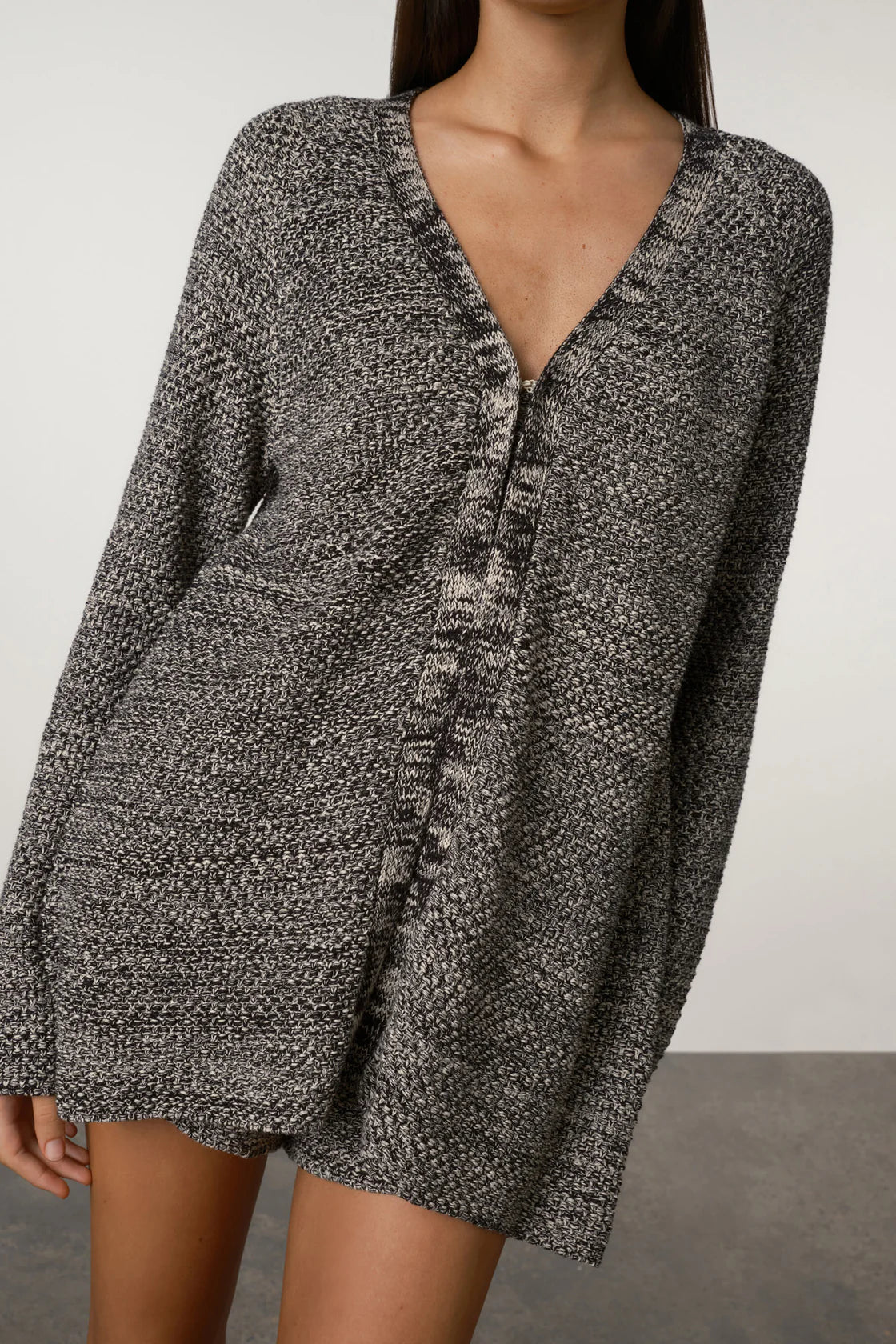 KNIT CARDIGAN | BLACK MARLE