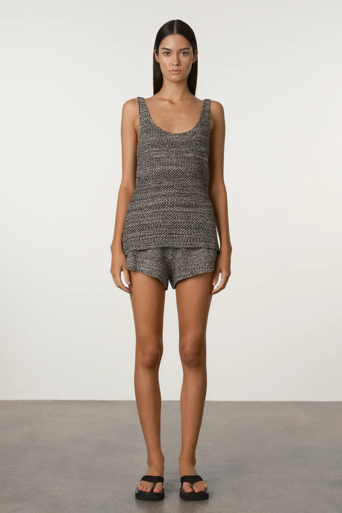 KNIT SHORT | BLACK MARLE