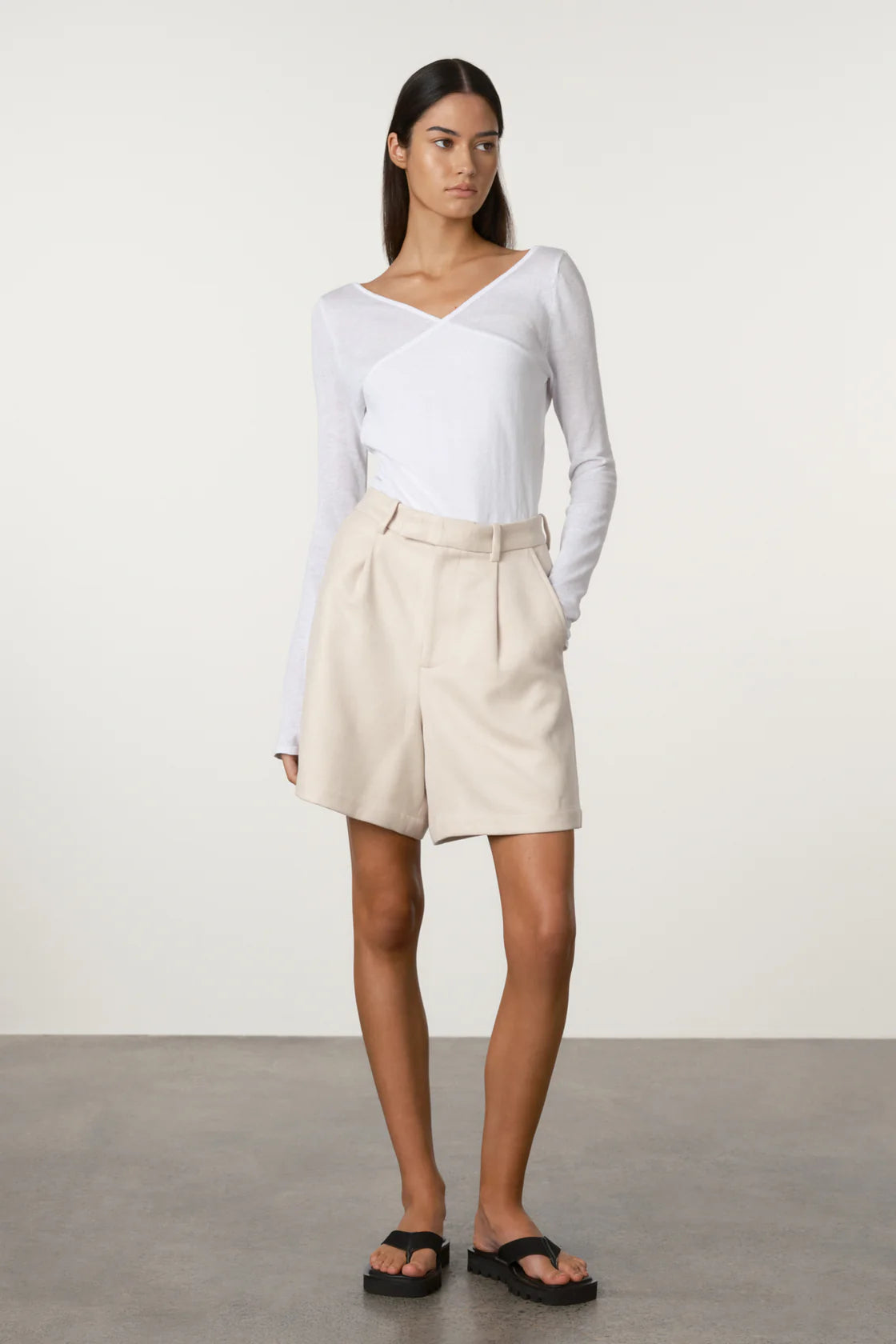 LAYERED KNIT TOP | WHITE