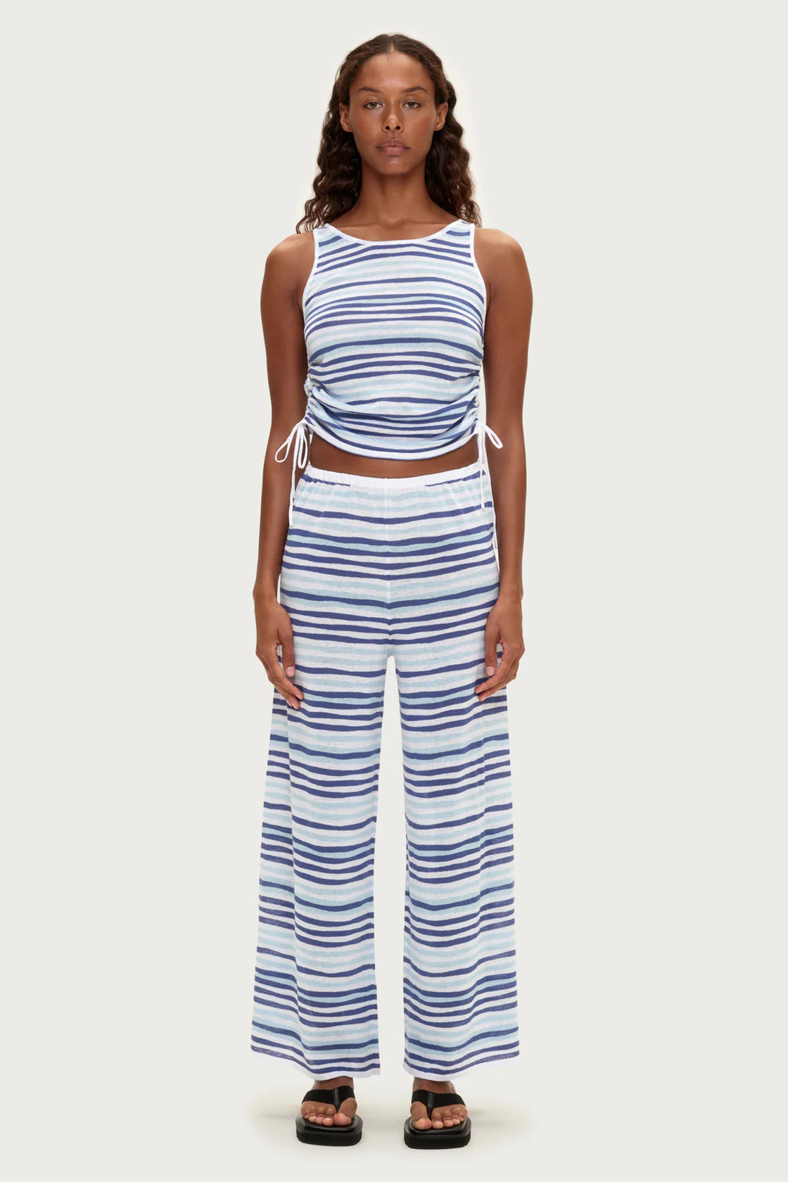 KNIT PANT | BLUE STRIPE
