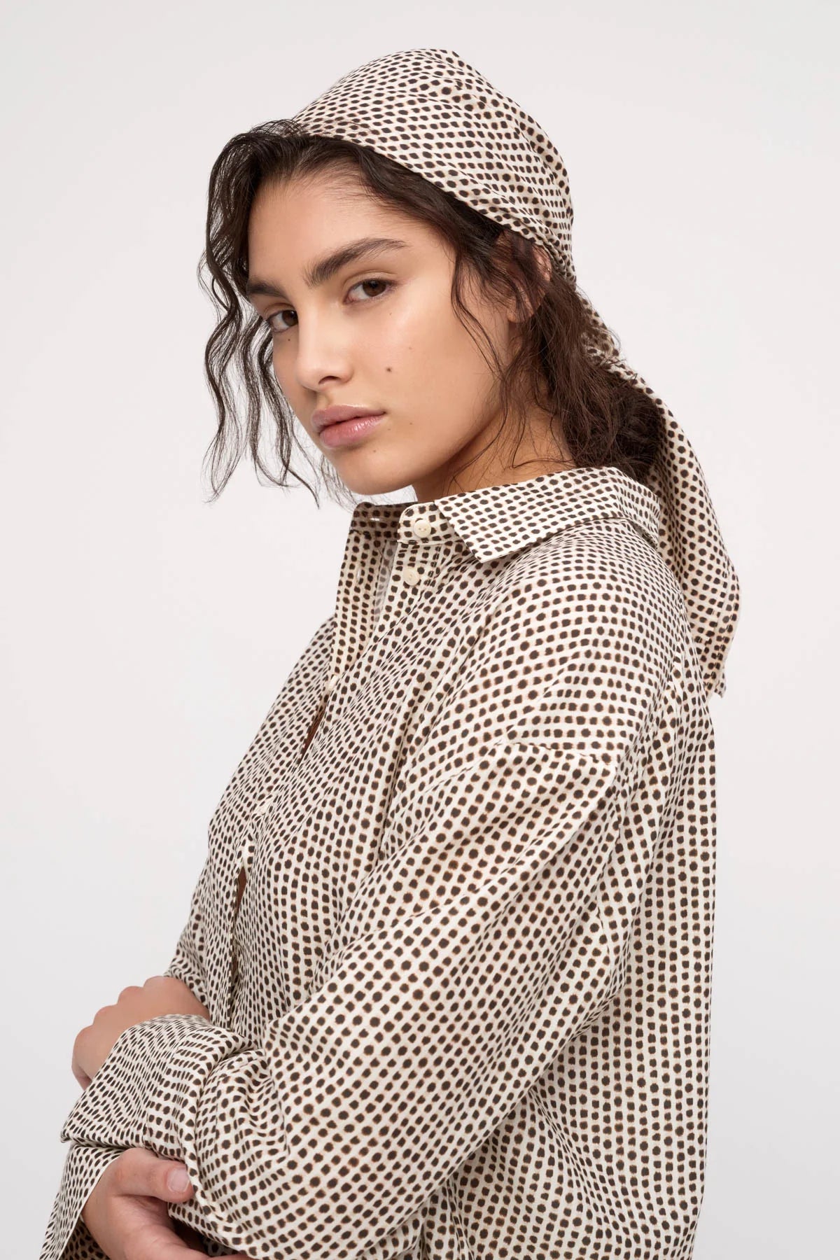 COTTON SILK SCARF | NATURAL SPOT