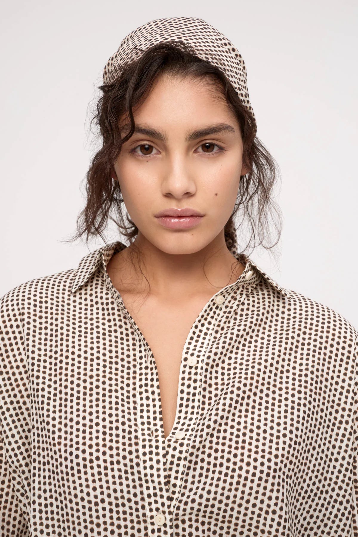 COTTON SILK SCARF | NATURAL SPOT