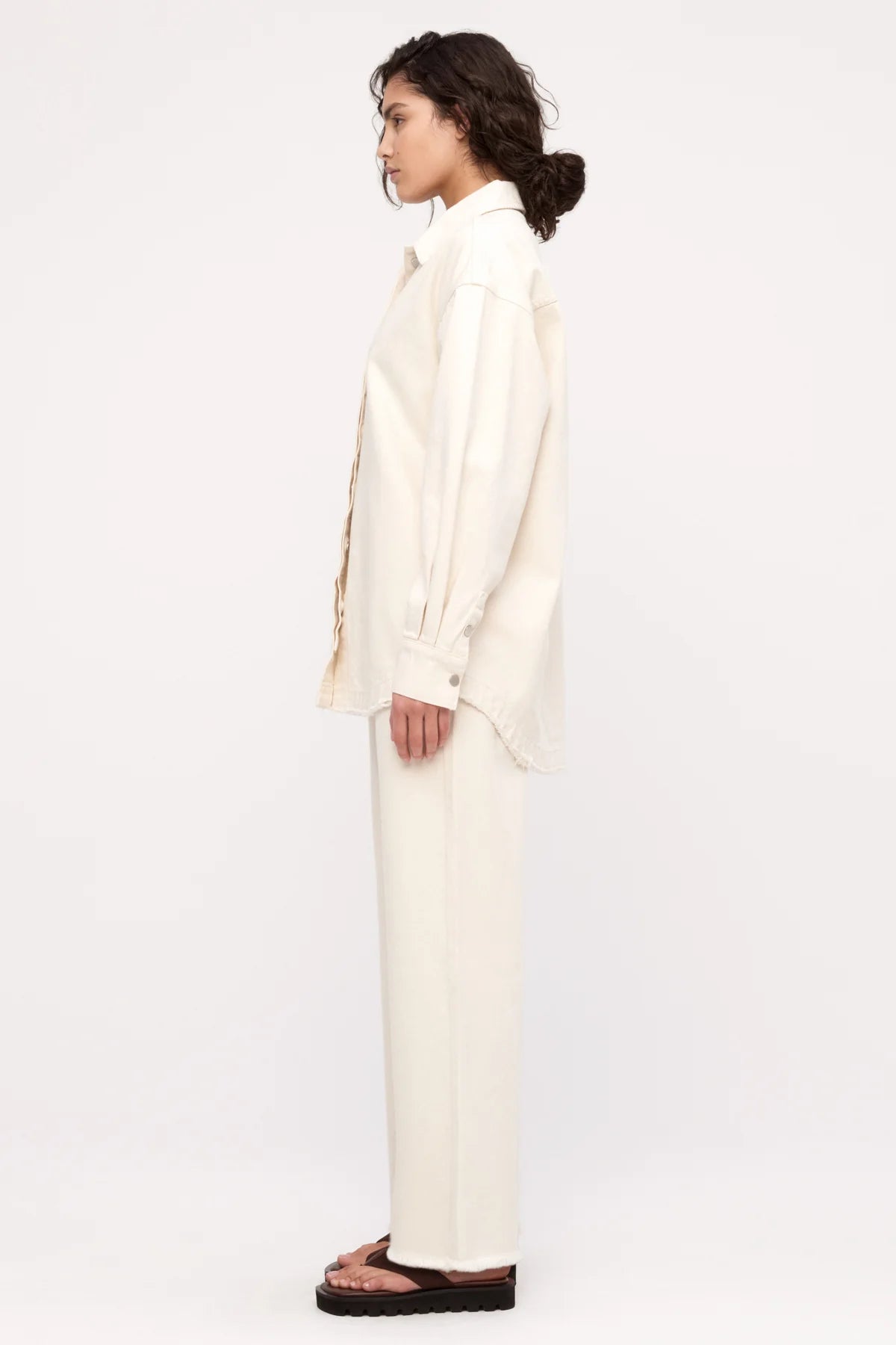 ORGANIC DENIM SHIRT JACKET | COCONUT