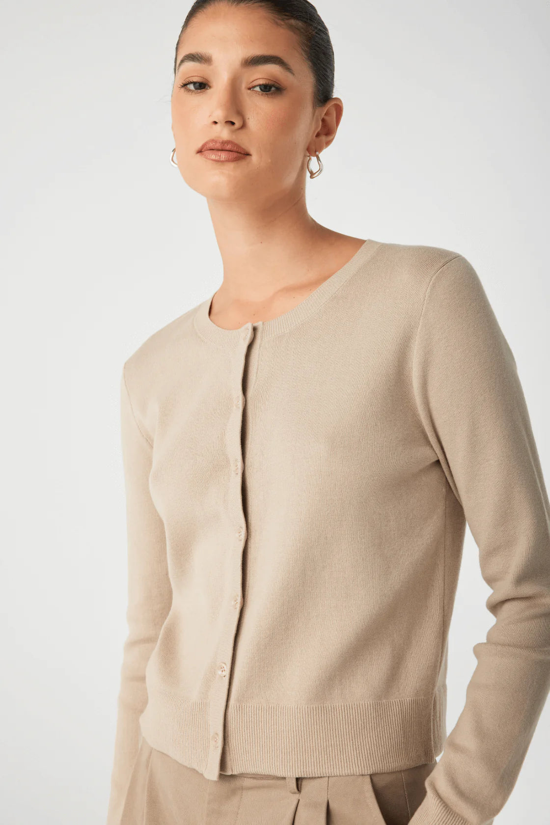FLYNN CARDIGAN | TAUPE