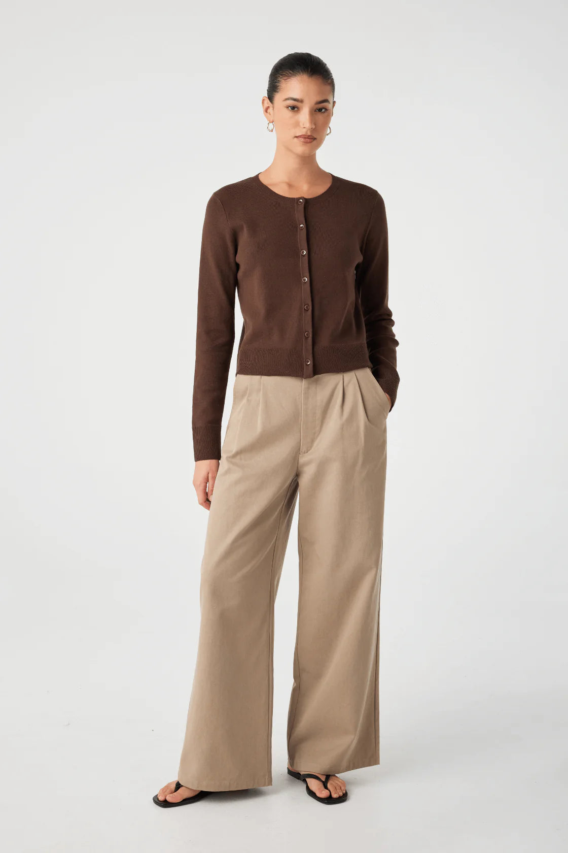 FLYNN CARDIGAN | ESPRESSO