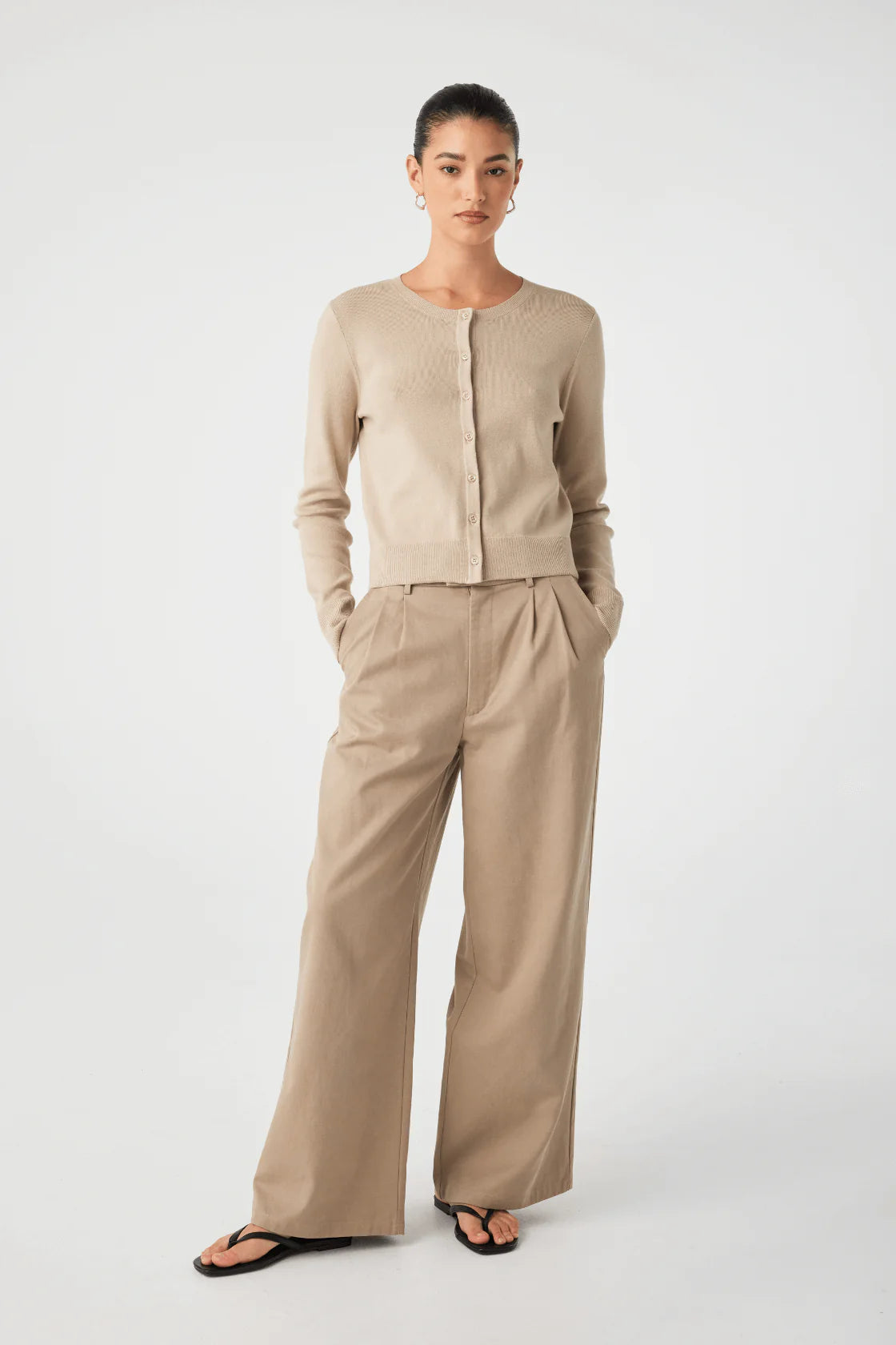 FLYNN CARDIGAN | TAUPE