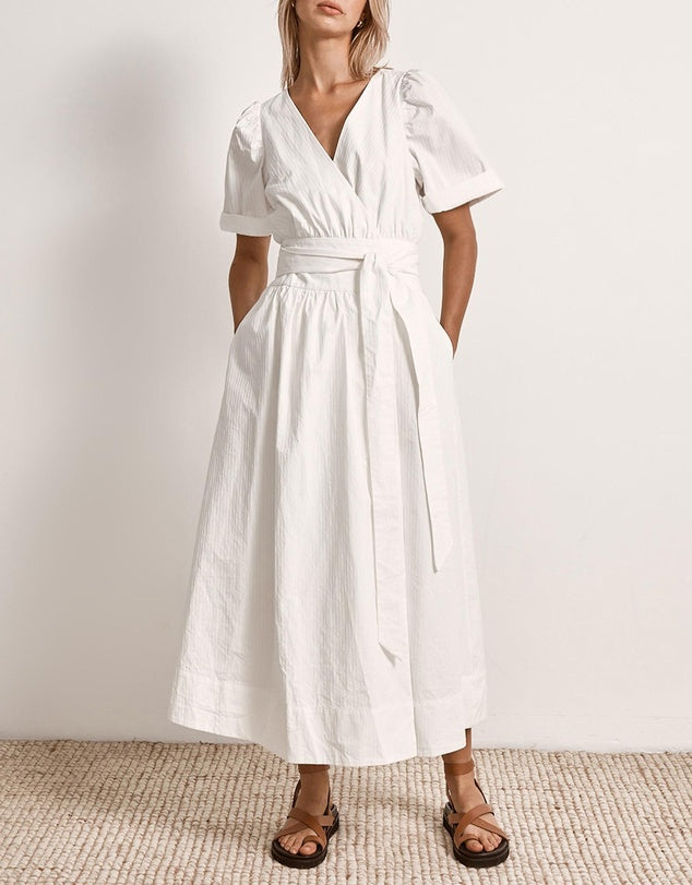 EAST MIDI DRESS | WHITE